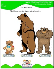 Ağır Hafif Kavramı Çalışma Sayfalarıme çalışmaları